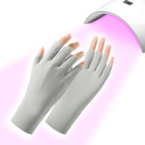 Gen'C Béauty Anti UV Light Fingerless Manicure Gloves 1 Pair- Grey