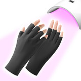 Gen'C Béauty Anti UV Light Fingerless Manicure Gloves 1 Pair- Black