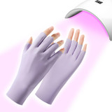 Gen'C Béauty Anti UV Light Fingerless Manicure Gloves 1 Pair- Purple