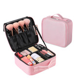 Gen'C Béauty Adjustable Dividers Travel Makeup Case Pink with makeup tools
