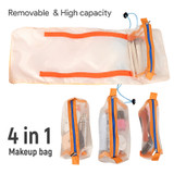 Removable and high capacity about Gen'C Béauty 4 in1 Hanging Roll Up Dog Pattern Makeup Bag
