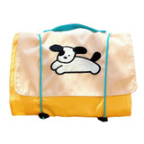 Gen'C Béauty 4 in1 Hanging Roll Up Dog Pattern Makeup Bag- Running Dog Pattern