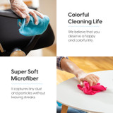 Colorful and super soft microfiber about Gen'C Béauty Microfiber Cleaning Cloth 14''x14'' 10 Pcs