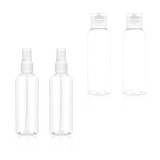 Gen'C Béauty Plastic Travel Spray Bottles and Squeeze Bottles Set of 4