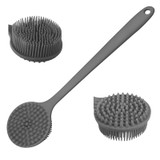 Gen'C Béauty Long Handle Silicone Back Scrubber- Grey