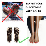 Tan without blackening  your soles