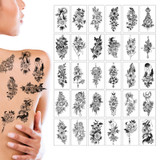 Gen'C Béauty Waterproof Tiny Temporary Tattoos Stickers 30 Pcs- Floral