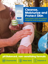 Clean, moisturize and protect skin