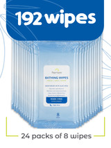 Nurture Valley Rinse Free Bathing Wipes 24 packs of 8 wipes, 192 wipes