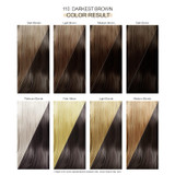 Color Results of Adore Semi-Permanent Hair Color #110 Darkest Brown 4 oz