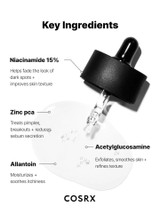 Key ingredients of CosRX Niacinamide 15% Face Serum 0.67 oz