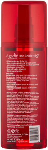 Back of Agadir Argan Oil Hair Shield 450 Plus Spray Treatment 6.7 oz