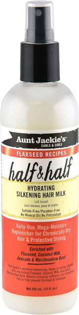 Aunt Jackie's Half & Half Hydrating Silkening Hair Milk 12 oz