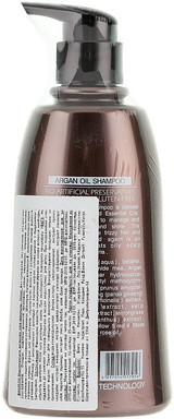 Back of Bingo Cosmetic Argan Oil Shampoo 12.3 oz