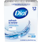 Dial Antibacterial Deodorant White Soap 12 Bars