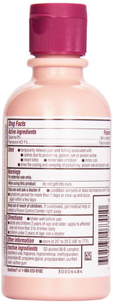 Back of Caladryl Skin Protectant Lotion 6 oz