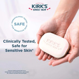 Safe for Sensitive Skin of Kirk's Gentle Castile Soap Original Fresh Scent 3 Bars 4 oz Each