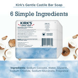 6 Simple Ingredients of Kirk's Gentle Castile Soap Original Fresh Scent