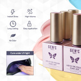 Features of Gen'C Béauty UV Nail Gel 6 Colors Kit Christmas