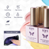 Features of Gen'C Béauty UV Nail Gel 6 Colors Kit Icey Rainbow