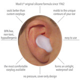 Features of Mack's Soft Silicone Earplugs 6 Pairs