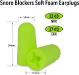 Each Size of Mack’s Snore Blockers Soft Foam Earplugs