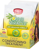 Package with African Pride Olive Miracle Deep Conditioning Treatment 1.5 oz