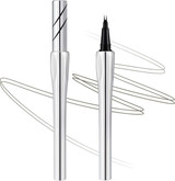 Gen'C Béauty Ultra-Thin Double Tip Liquid Eyebrow Pen in #01 Brown, with the forked nib and a sample stroke