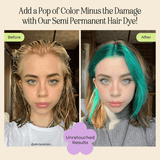 Before and After about INH Semi Permanent Hair Color Emerald 6 oz