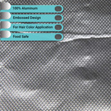 100% Aluminum of ForPro Professional Collection Embossed Foil Sheets 500S 5" x 10.75" 500 Count