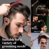 Groming Needs of Gen'C Béauty Stainless Steel Folding Beard and Hair Comb Red