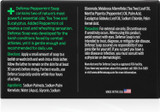Back of Defense Soap All Natural Peppermint Bar Soap 4.2 oz