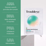 Troubless Clear Whitehead Remover Peel Off Face Mask 5 pcs