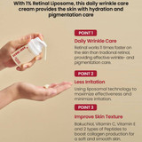 Woman applying K-Secret Seoul 1988 retinal face cream for wrinkle care