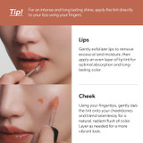 Tips of ENTROPY Makeup 2-in-1 Charm Shiny Glowy Lip & Cheek Gloss Tint Keychain C3 Ruby Charm