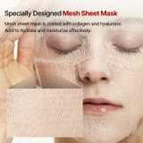Mask essence applied to skin showing hydration