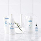 Ingredients flat lay: key botanical extracts + soothing formula highlighted.