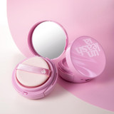 Luminous glass finish cushion makeup close-up