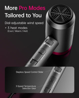 Lightweight portable blow dryer with diffuser