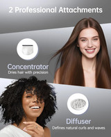 Hair dryer with concentrator nozzle