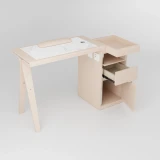 Salon manicure table with stone top