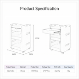 Gen'C Béauty Professional Wood Grain Salon Trolley with Drawer