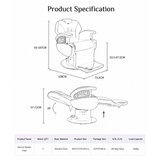 Gen'C Béauty Professional Luxury Electric Barber Chair with Seat Massage, Heating & Memory Function (Wired)
