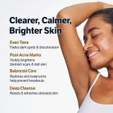 Before and after skin brightening effect using kojic acid gel cleanser