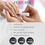 Seche Vite Dry Fast Top Coat Professional Kit 4 oz & 0.5 oz