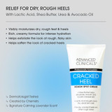 Advanced Clinicals Cracked Heel Rough Spot Cream 8 oz / 237ml