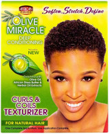 African Pride Olive Miracle Deep Conditioning Curls & Coils Texturizer Kit