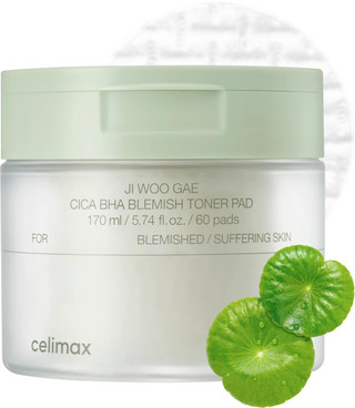 Celimax Ji Woo Gae Cica BHA Blemish Toner Pad 5.74 oz