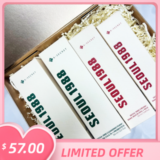 K-Secret Seoul Skin Repair 4-Piece Set featuring Cleansing Oil, Foam, Essence, and Cream at Gen C Beauty