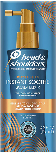 Head & Shoulders Instant Soothe Scalp Elixir Treatment with Menthol & Peppermint Oil 4.2 Oz
